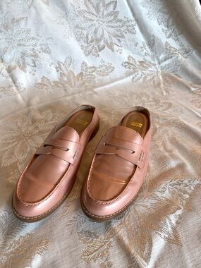 Johnston & Murphy Women's Pink Leather Penny Loafers